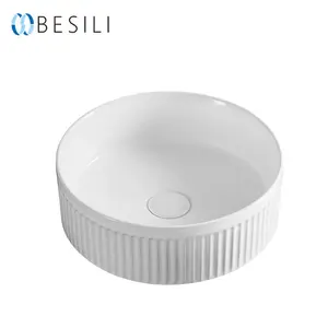 Bathroom Wc basin Wholesale Ceramic Ivory Color Art Design Counter Top Hand Wash Basin Colors For Hotel