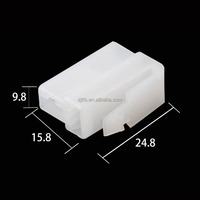 Terminales de Conexión Macho y Hembra de 6.3mm con 2 Orificios DJ7021-6.3-11/21, Conector Automotriz Cuadrado