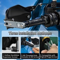 Nouvelle Protection de Main pour Moto Kewig HSZ-303 en Acier Inoxydable 2026 avec Embouts Gonflables et Base d'Installation