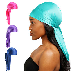 Colorido precio barato Du Rags Durag hombres mujeres satén sedoso Durags en Stock - Product Image 1