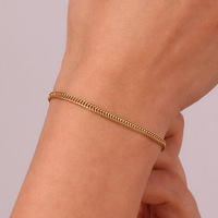 Chaîne cubaine Miami hypoallergénique plaquée or 18 carats, non ternissable, 3 mm, pour collier, bracelet de cheville, chaîne de taille, cadeau de fête