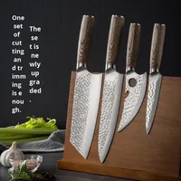 Ensemble de couteaux professionnels Grandsharp, couteaux de cuisine en acier inoxydable, couteaux Kiritsuke, Chef, Santoku, Nariki, couteau à désosser, couteau utilitaire, couteau à éplucher