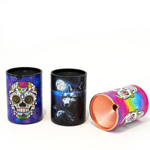 Cendrier de voiture rond en plastique de style américain Rukioo DJG0098, design personnalisé, 10 cm de haut, portable, coupe-vent - Product Image 6