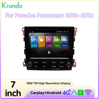 Unité de navigation automobile Krando 7 pouces pour Porsche Panamera 2010 - 2016, autoradio Android, GPS, multimédia, Apple Carplay sans fil, WIFI