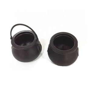 Mini hervidores de dulces de Halloween, novedad, <span class=keywords><strong>Caldero</strong></span>, teteras, tazas, <span class=keywords><strong>Caldero</strong></span> de bruja negro de plástico para Navidad, novedad, soporte para dulces - Product Image 5