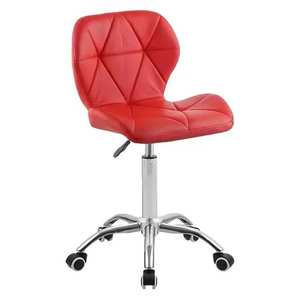 Chaise de comptoir pivotante portable réglable en hauteur en cuir PU contemporain de qualité professionnelle pour la maison et le bureau - Product Image 6