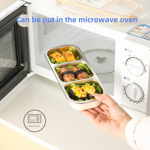 Wholesale Wholesale Rectangle Stainless Steel Bento Lunch Box 2025 Outdoor Kids School <b>Container</b> Children's Healthy Meal <b>Storage</b> - Product Image 4