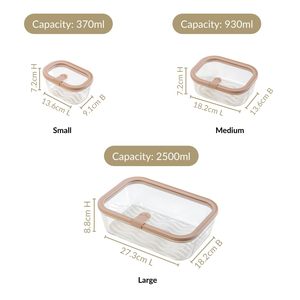 Ensemble de boîtes de rangement en verre pour la cuisine, compatibles micro-ondes, sans BPA, avec couvercle en verre trempé, résistant au congélateur et au lave-vaisselle - Product Image 5