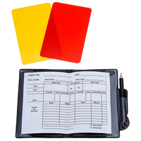 Ensemble Professionnel d'Arbitre : Carnet, Pièce, Sifflet et Équipement d'Entraînement de Football avec Cartons d'Avertissement Rouges et Jaunes et Stylo