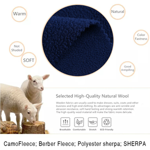 Tela de lana para forro de chaqueta, tejido de piel de oveja sintética, Sherpa, Berber, alta calidad, venta al por mayor de fábrica - Product Image 4