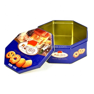 Boîte en métal octogonale de qualité alimentaire de luxe pour biscuits, emballage de boîte en métal pour biscuits - Product Image 2