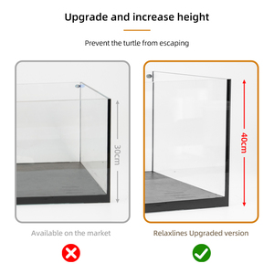Bể cá kính Relaxlines, bể nuôi rùa sinh thái, có sàn khô, hình chữ nhật - Product Image 6