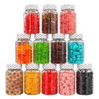 Fabrication OEM/ODM sur mesure : Gummies en bouteille nue, framboise, personnalisables avec votre logo, en forme d'ours, créatine, vinaigre de cidre, blanc