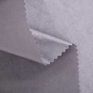 Những mẫu áo khoác, quần và váy nửa thân màu xám có họa tiết thời thượng dành cho nữ, chất liệu vải <span class=keywords><strong>satin</strong></span> polyester trên sàn diễn thời trang - Product Image 4