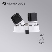 355 degrés rotatif rond Double tête Ip20 pour Mr16Gu10 boîtier Gu10 support de lampe