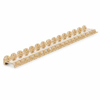 Support et poussoir de Mahjong en acrylique doré à bords ondulés festonnés de 20 pouces, porte-pièces de Mahjong américain, accessoires de jeu personnalisés