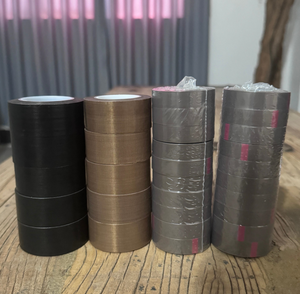 Bande <span class=keywords><strong>haute</strong></span> <span class=keywords><strong>température</strong></span> Tefloning de convoyeur en fibre de verre PTFE brun pour moulage Composite de Machine de thermoscellage sous vide alimentaire - Product Image 6