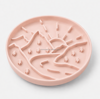 Accessoires pour animaux de compagnie MoMoPaw, bol à nourriture lente pour chien, compatible lave-vaisselle et micro-ondes, bol puzzle en silicone pour chiot avec design antidérapant à forte ventouse