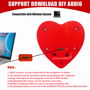 Thiết bị ghi âm nhỏ hình trái tim ghi âm tin nhắn dài với nhiều tin nhắn cho thú nhồi bông DC loại đầu vào loa - Product Image 4