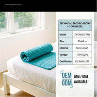 Coussin chauffant électrique 12x24" 30x60cm certifié CE ETL FCC, 6 températures, 4 minuteries, arrêt automatique, coussin chauffant de physiothérapie OEM/ODM