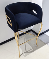 Offre spéciale, tabouret de bar à pieds en laiton doré, chaise de luxe, coussin au design unique, tabouret de bar à pieds hauts, chaises de bar avec accoudoir de luxe