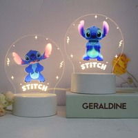 Lampe de nuit LED 3D moderne en PVC pour bébés et enfants - Design d'animation anime - Coffret cadeau