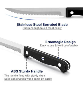 Los mejores vendedores de cuchillo para carne de hoja dentada de acero inoxidable para restaurante - Product Image 5