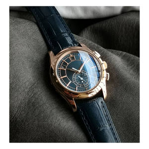 Reloj de Lujo Mecánico Totalmente Automático de Gran Venta con Correa de Titanio, Esfera de Agujas, Cronógrafo y Estilo Empresarial - Product Image 1