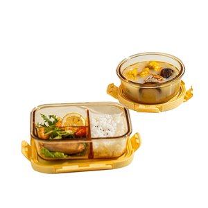 ホコカスタマイズ可能なロゴ入りヨーロッパデザインガラス製食品保存容器、気密フリップトップ蓋付き、電子レンジ対応、BPAフリー、環境に優しい - Product Image 5