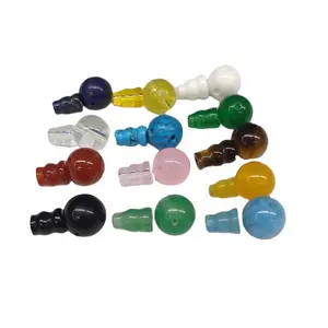 Großhandel sortierte Edelstein Drei-Loch-Guru Perlen-Sets für die Herstellung von Armbändern/Gebets ketten/Rosenkranz und DIY-Schmuck
