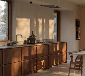 Vente directe d'usine, armoires de cuisine modulaires RTA au design moderne, finition <span class=keywords><strong>placage</strong></span> écologique, avec portes vitrées à glissières. - Product Image 4
