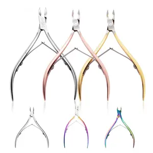 Nhà Máy Giá Nail Cuticle nipper kéo thép không gỉ làm móng tay đầy màu sắc Clipper da chết Remover Pedicure EAGLE mỏ plier