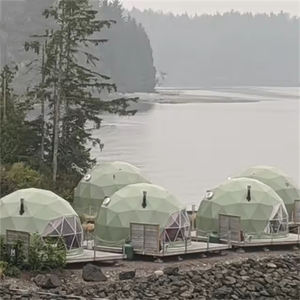 Usine directe 2025 nouveau Design luxe PVC dôme géodésique tente étanche Igloo tente pour Camping en plein air Resorts Heavy Duty 5M <span class=keywords><strong>Bay</strong></span> - Product Image 6