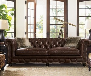 Vintage Middle Century Luxury Retro American Style Couch Chesterfield Brown Leather <strong>Sofa</strong> Sets <strong>Button</strong> Long <strong>Sofa</strong> <strong>Bed</strong>
