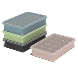 Molde de helado de silicona de 15 cavidades del fabricante, forma cuadrada novedosa con tapas fáciles de usar y herramienta de paleta de impresión de logotipo personalizado - Product Image 3