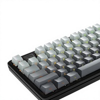Clavier de jeu mécanique filaire NA87 blanc avec 87 touches, interface USB, audio haute fidélité, ajustement ergonomique pour une utilisation des deux mains, pour ordinateur de bureau