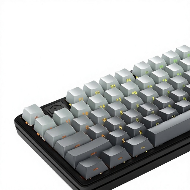 NA87 White Wired Mechanical Gaming Keyboard with 87 Keys USB Interface Hi-Fi Audio Dual-Hand Feel Adjustment for Desktop Use