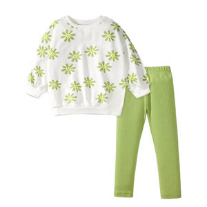 Sudadera de cuello redondo de manga larga para niñas al por mayor con logotipo de marca - Product Image 1