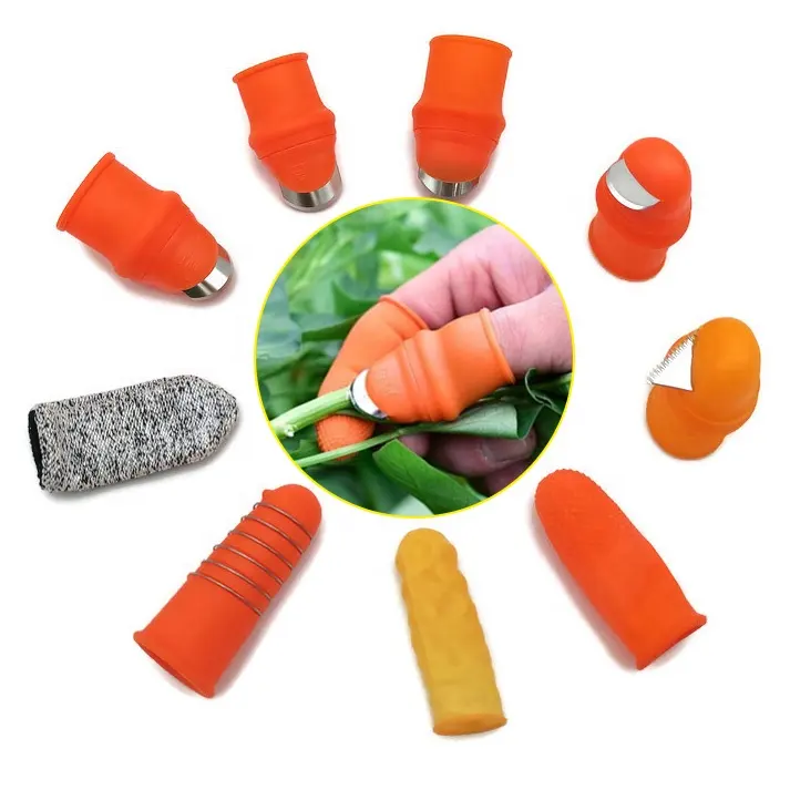 Cuchillo de silicona para jardinería, herramienta de recolección de frutas y verduras en maceta, cortador portátil multifunción