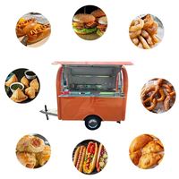 Camión de Comida Móvil, Remolque de Helados, Remolque de Comida Rápida Redondo en Venta