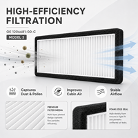 Filtre à air d'habitacle LinTech Tesla Model 3 HEPA à charbon actif, filtre de climatisation externe de remplacement 1206681-00-C, pièces automobiles en gros