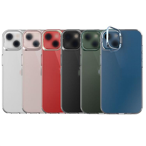 Clair Pare-chocs Titulaire Téléphone étui pour <span class=keywords><strong>iphone</strong></span> <span class=keywords><strong>13</strong></span> Mini 12 11 <span class=keywords><strong>Pro</strong></span> Max 14 Plus Antichoc Bleu Cadre Caméra Protection Stand Couverture - Product Image 1