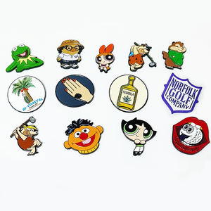 Kualitas Terbaik kustom Logo logam lembut Enamel Golf penanda bola Pin disesuaikan penanda bola magnetik Golf aksesoris topi klip Pin - Product Image 2