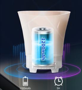 Seau à glace LED commercial 5 L, changeant de couleur, refroidisseur de champagne lumineux, refroidisseur à vin en plastique pour fêtes, bars, clubs, KTV - Product Image 6