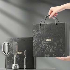 Set de Regalo Personalizado de Peine para el Cabello con Base de Metal Promocional, Regalo Romántico para el Día de San Valentín o Aniversario para Parejas - Product Image 2