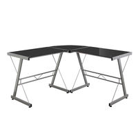 Meuble Commercial en forme de L, Long, en verre, Table de bureau, pour ordinateur