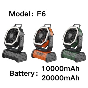 Portable Outdoor Camping Fans 20000mAh <b>Remote</b> <b>Control</b> Rechargeable With <b>Lamp</b> Emergency Can Upside Down - Product Image 6