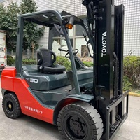 Montacargas Diésel Usado de 3 Toneladas TOYOTA 30 FD30 Original de Japón, Camión Elevador con Motor Toyota 1DZ, Pocas Horas de Trabajo