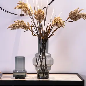 Bloemrijke Middeleeuwse Vaas High-End Kunst Glazen Ornamenten Voor Woonkamer Water-Verhoogde Bloemen Arrangement Franse Stijl Ins Stijl Vaas