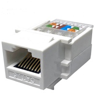 Conector Keystone Cat6 RJ45 UTP de 90 Grados, Sin Herramientas, Sin Blindaje, 8P8C, Puerto de Red, T568A/B, Codificado por Colores, 22-26 AWG